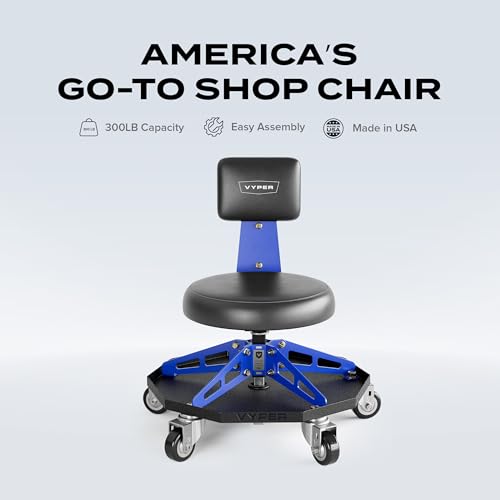 Vyper Robust Steel Sport Shop Chair for Mechanics