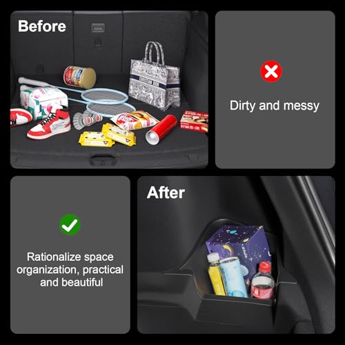 Rear Trunk Organizer Storage Box Compatible with 2025