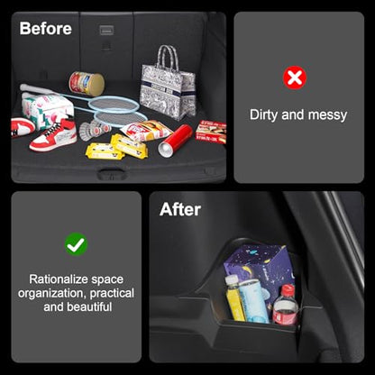 Rear Trunk Organizer Storage Box Compatible with 2025