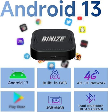 Wireless CarPlay Android AUTO Multimedia Video Box 4G Cellular