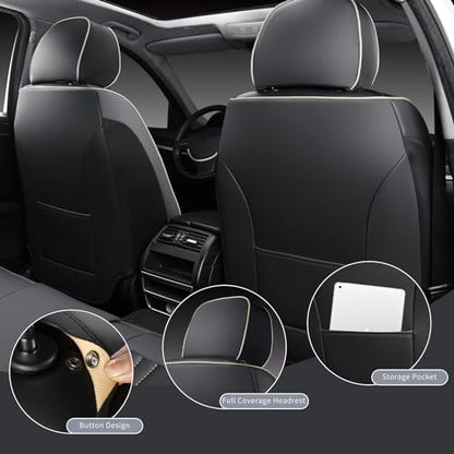Leather Car Seat Covers 5 Pieces