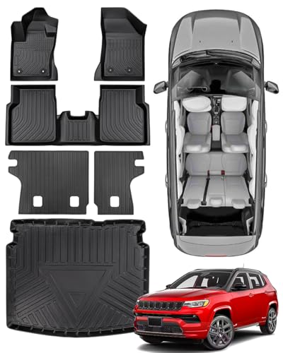 Floor Mats Cargo Liner for Jeep Compass 2017 (6 Count)