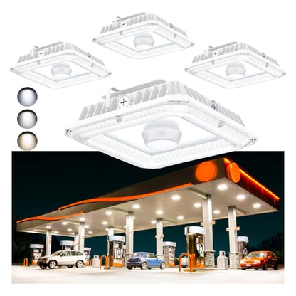 4Pack LED Canopy Light Dusk to Dawn Photocell 60W
