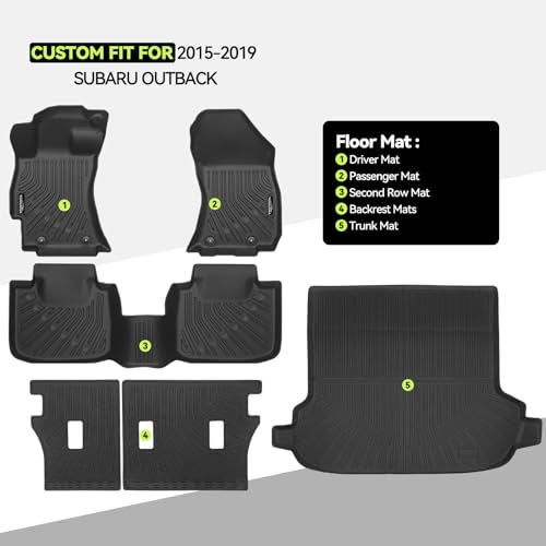 All Weather TPE Floor Mat Set for 2015