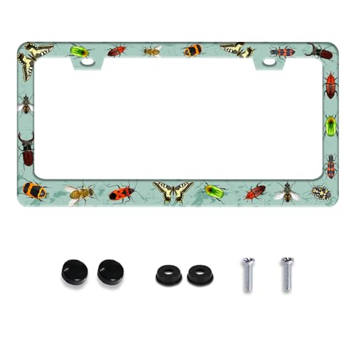 Butterfly Moth Beetle License Plate Frame Animal License Plate Holder
