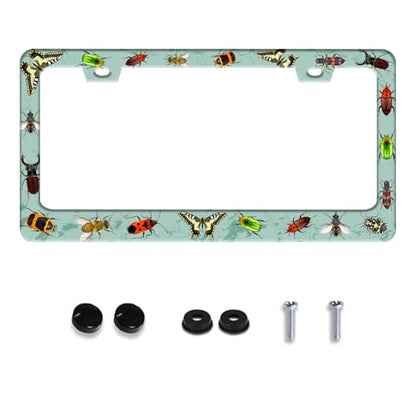 Butterfly Moth Beetle License Plate Frame Animal License Plate Holder