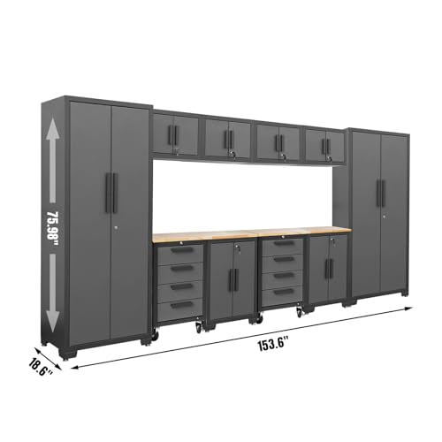 12 Piece Garage Storage Cabinet System