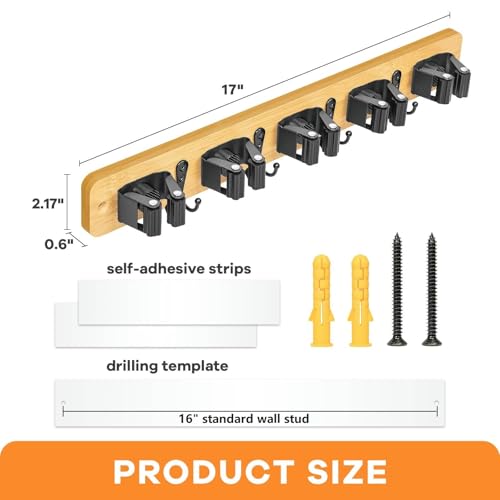 Broom Holder Wall Mount