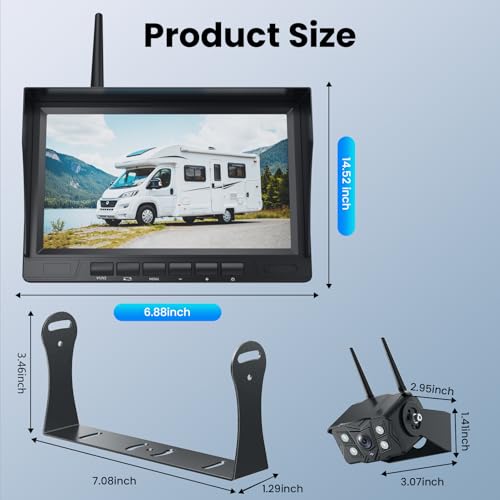 Wireless Backup Camera with 7" Monitor