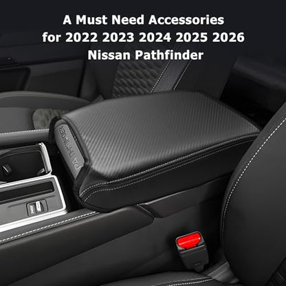 2025 2026 Pathfinder Center Console Cover Compatible with Pathfinder 2022 2023 2024 2025 2026 Accessories Armrest Cover Armrest Console Cover Carbon Fiber Texture