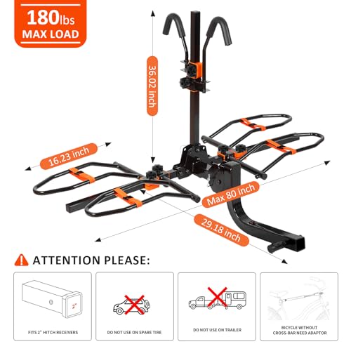 Platform 2 EBike Rack for Car Hitch Bike Rack for SUV RV Trucks Carrier Bicycle Car Racks 2