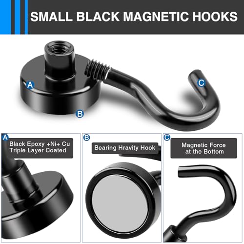 Magnetic Hooks for Cruise Essentials 2026 Cabins Door 12 Pack (12 Count)