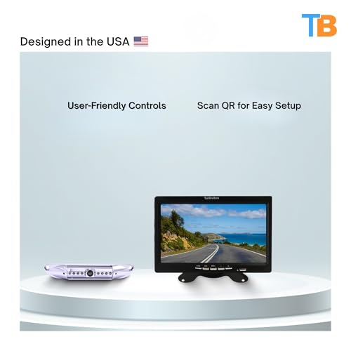 7” HD License Plate Backup Camera with a Monitor