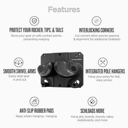 Ultimate Wall Storage Rack for Skis and Snowboards