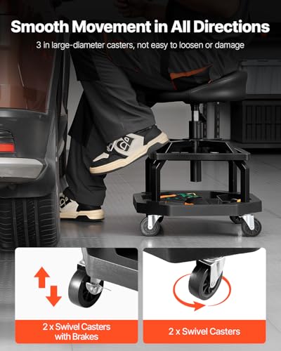 Industrial Black Pneumatic Garage Seat