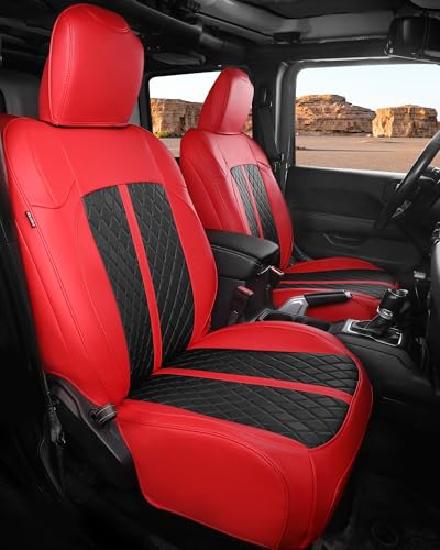 for Jeep Wrangler Leather Custom Car Seat Covers Full Set 4 Door