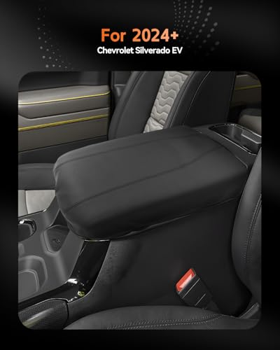 for Chevrolet Silverado EV 2024 2025 2026 Center Console Cover Armrest Box Cover for Chevy Silverado EV