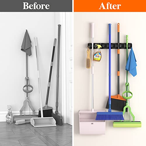 Mop and Broom Holder Organizer Wall Hanging Mount