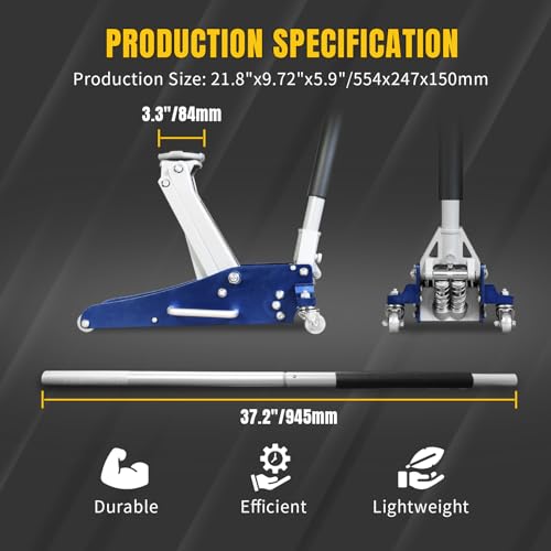 Floor Jack 1.5 Ton Aluminum ＆ Steel Low Profile 3