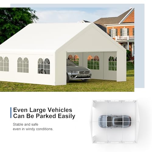 Carport 20' x 20’ Heavy Duty Portable Garage All