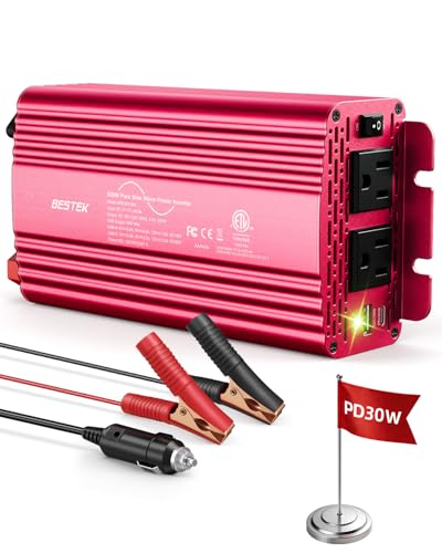 500W Pure Sine Wave Power Inverter DC 12V to AC 110V Car Converter