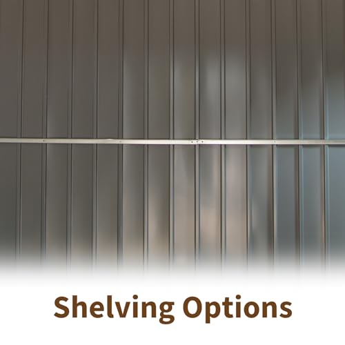 Large Galvanized Steel Storage Shed 11' x 9' with Windows & Lockable Door
