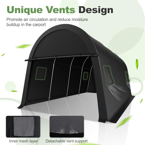 10x15 Carport Canopy Heavy Duty Portable Garage Tent
