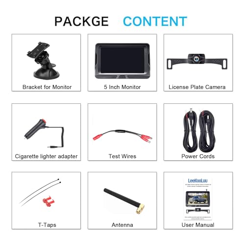HD 1080P 5 inch Wireless Backup Camera for Truck