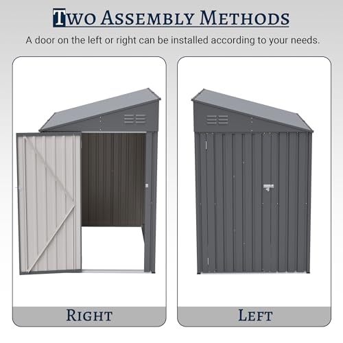 4x7 FT Outdoor Storage Shed Lean to Shed