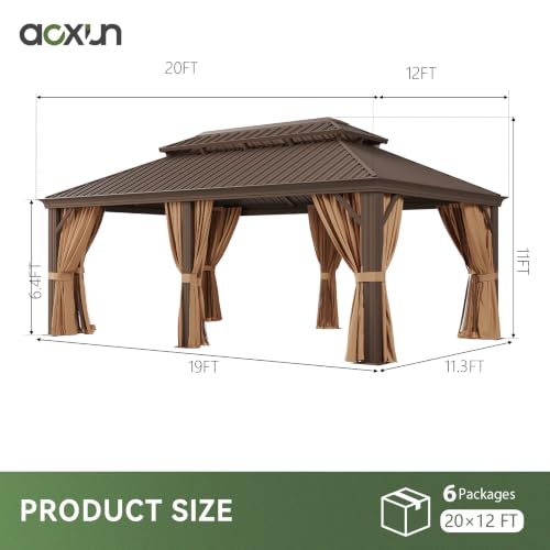 12' X 20' Hardtop Gazebo with Drainage