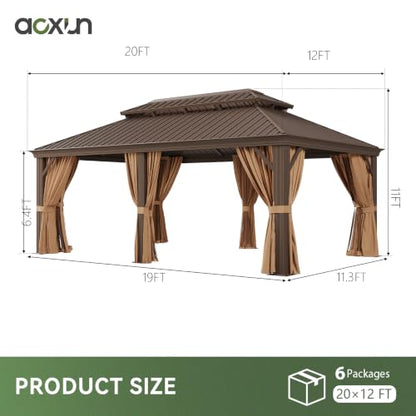 12' X 20' Hardtop Gazebo with Drainage