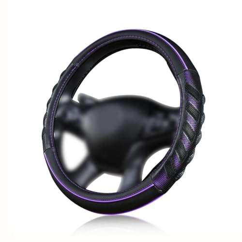 car Steering Wheel Cover Faux Leather Massage Universal fit 3D Honeycomb Hole Anti