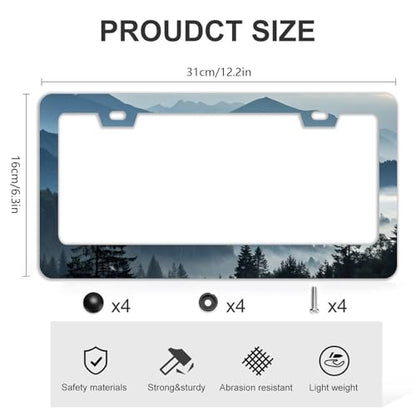 Mountains Forest License Plate Frames