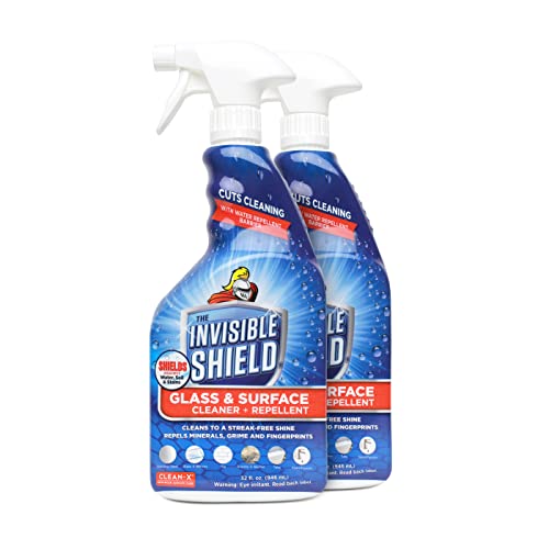 Glass & Surface Cleaner and Repellent 32 fl. oz. Cleans and Protects against future dirt on multi surfaces by UNELKO (64 Fl Oz)