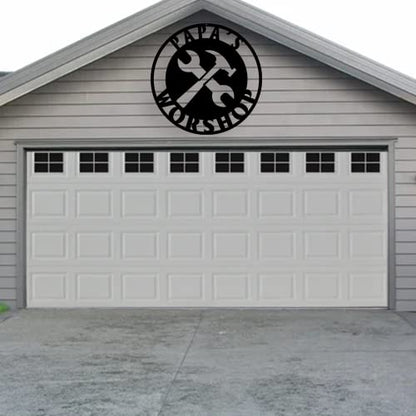 Personalized Papa's Workshop Metal Sign