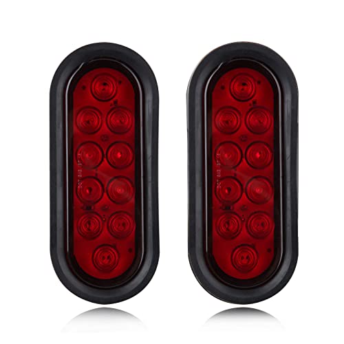 6 Inch Oval LED Trailer Tail Lights 10 LED (10 Count)