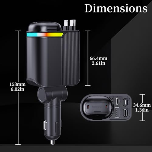 Built in Earbuds 120W Retractable 4