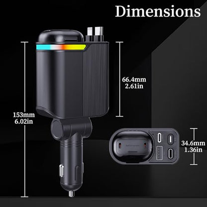 Built in Earbuds 120W Retractable 4