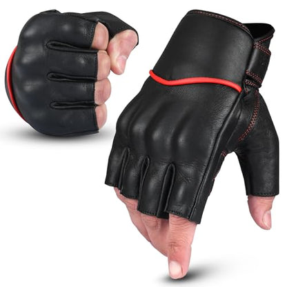 Motorcycle Gloves Men's Leather Motorbike Gloves Touchscreen Function