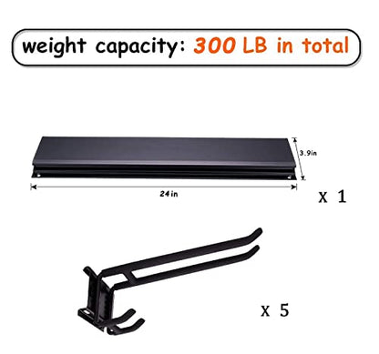 24 Inch Wall Mounted Ski Rack