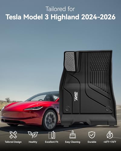6PCS Full Set Floor Mats for Tesla Model 3 Highland 2024