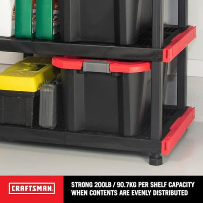 Craftsman 5 Tier Heavy Duty Plastic Storage Shelves