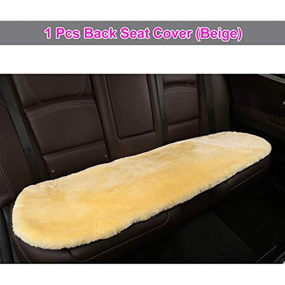 Genuine Sheepskin Car Rear Seat Cover for Fuzzy Fur Wool Cushion
