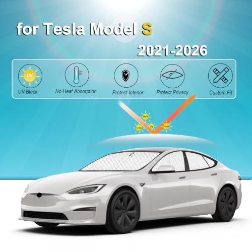 8pcs Thicken Sun Shades for Tesla Model S 2021 (8 Count)
