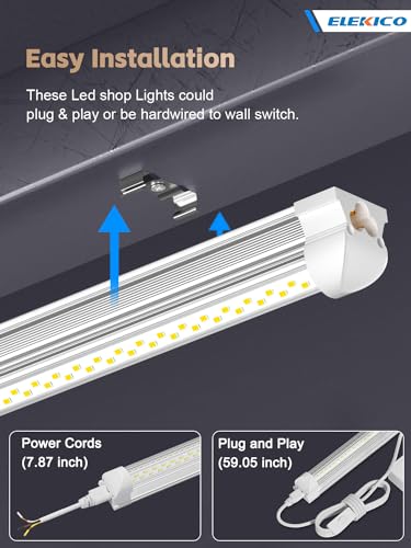 12 Pack Super Bright 100w 8ft Led Shop Light (12 Count)