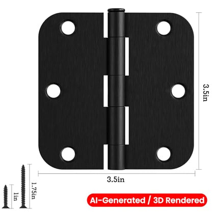 Rounded Door Hinges 3.5" X 3 1 (18 Count)