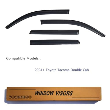 Window Visors Rain Guards Fits 2024 (4 Count)