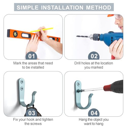 20 Pack Coat Hooks for Hanging (20 Count)