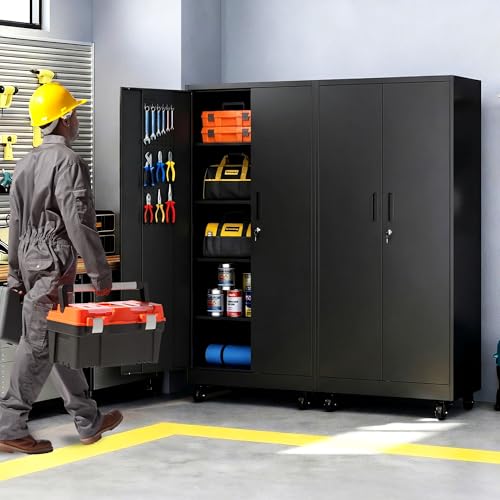 Rolling Tool Cabinet with Pegboard