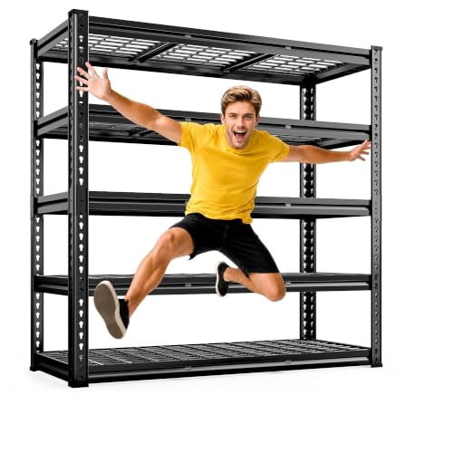 5 Tier Heavy Duty Metal Shelving for Garage Basement Warehouse